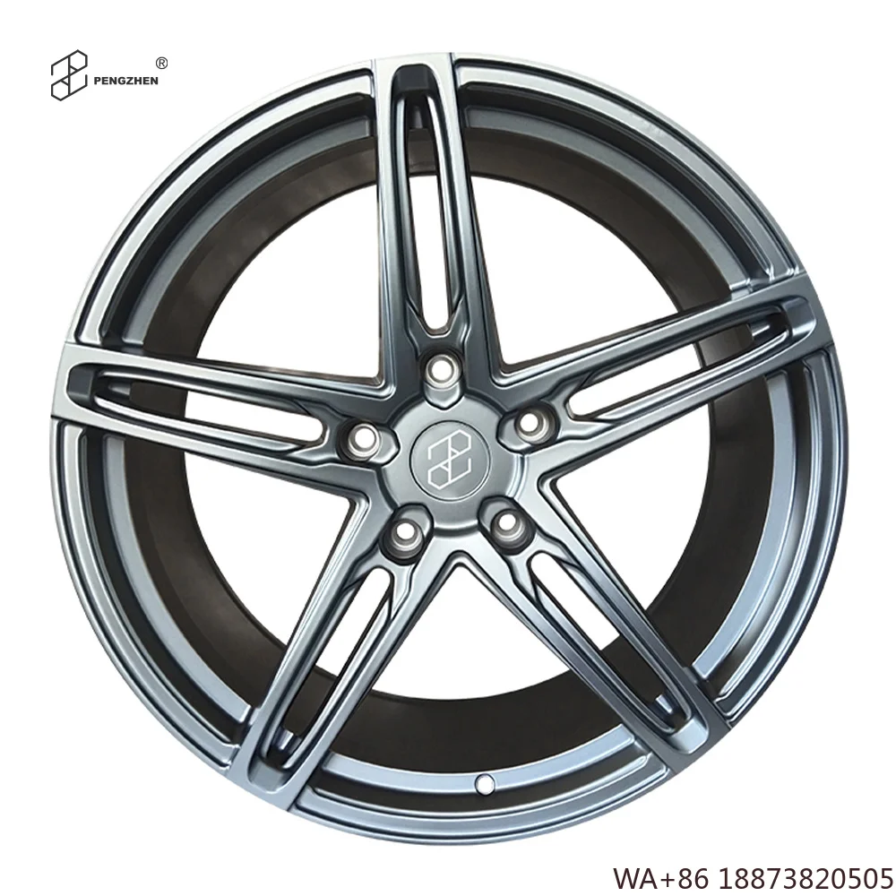 For  One-piece 5 Star Spoke Matte Gun Metal Gray Finishing 22 Inch  Forged Wheels for Lexus LX
