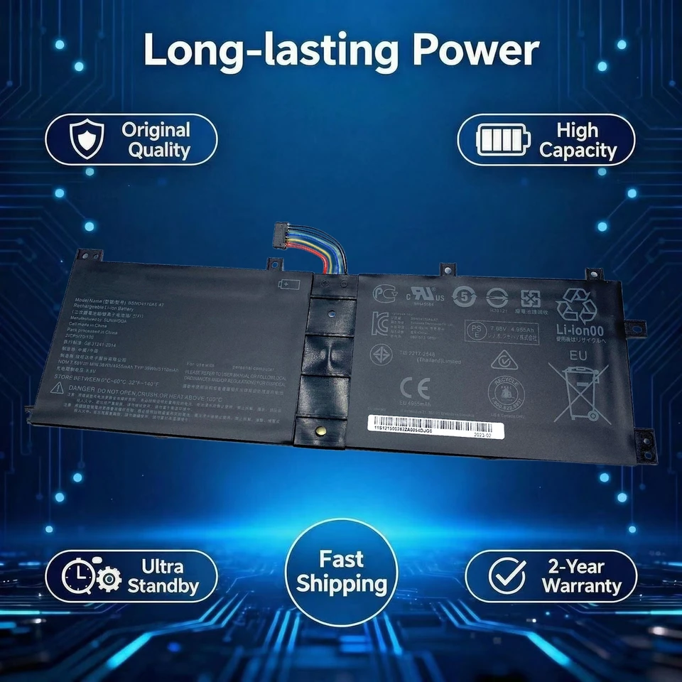 Lenovo Miix 510-12ISK Battery 4955mAh 7.68V