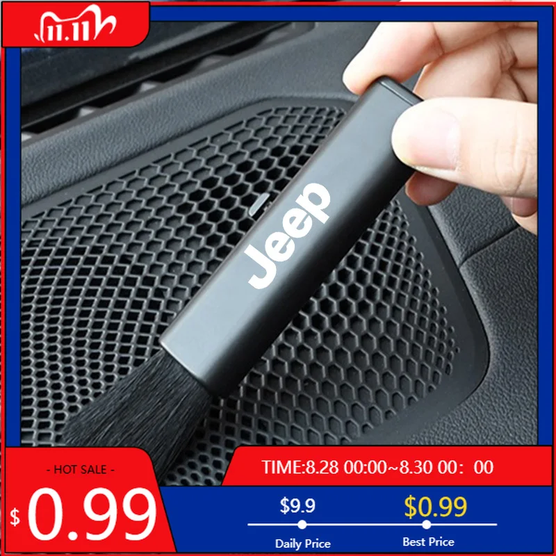 Подстаканники, 1 шт., щетка для чистки салона автомобиля, инструменты для удаления пыли вентиляционного отверстия для Jeep Grand Cherokee Wrangler JK Gladiator Compass R