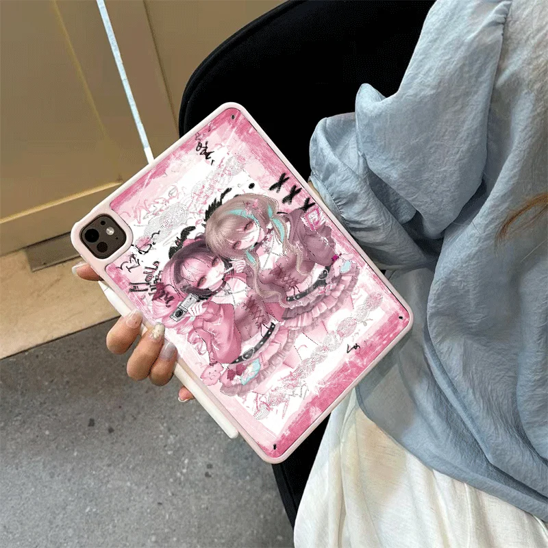 Kawaii Anime Girls Tablet Case Cute Cartoon For iPad Mini 6 7 8.3