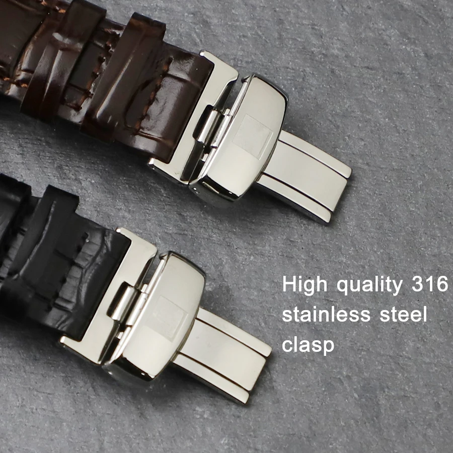 24x14mm 17x10mm Convex Leather Watch Strap for Tissot T60 Strap L875/975 L874/974 T601587a T601517a Genuine Leather Watchband