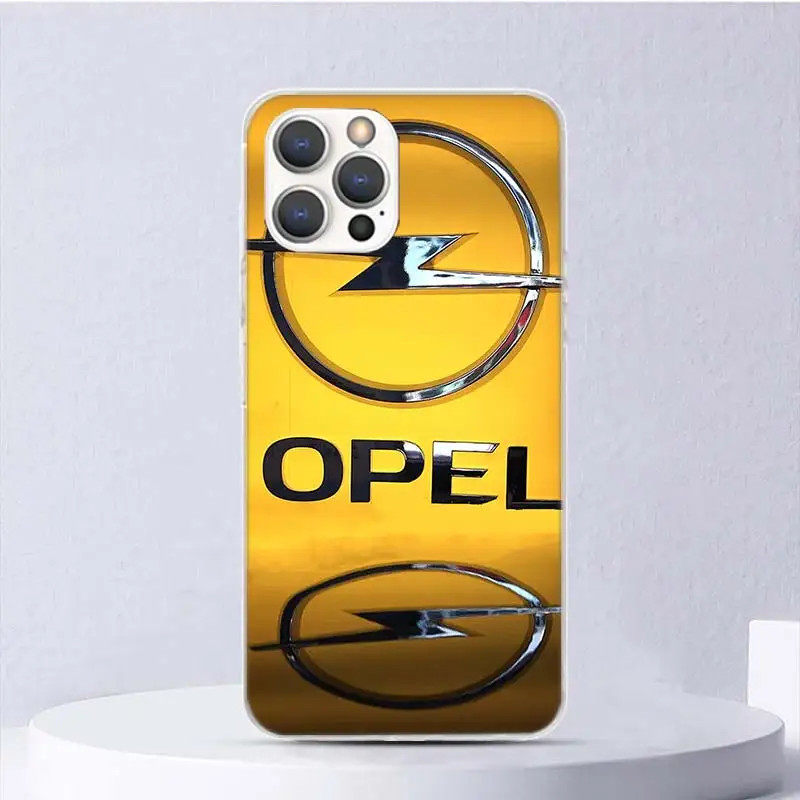 Opel Logo Car Soft Case For iPhone 16 15 Plus 11 12 13 Mini 14 Pro Max Apple Phone Cover X XS XR SE 7 8 SE Coque 11 12 13 Mini 1