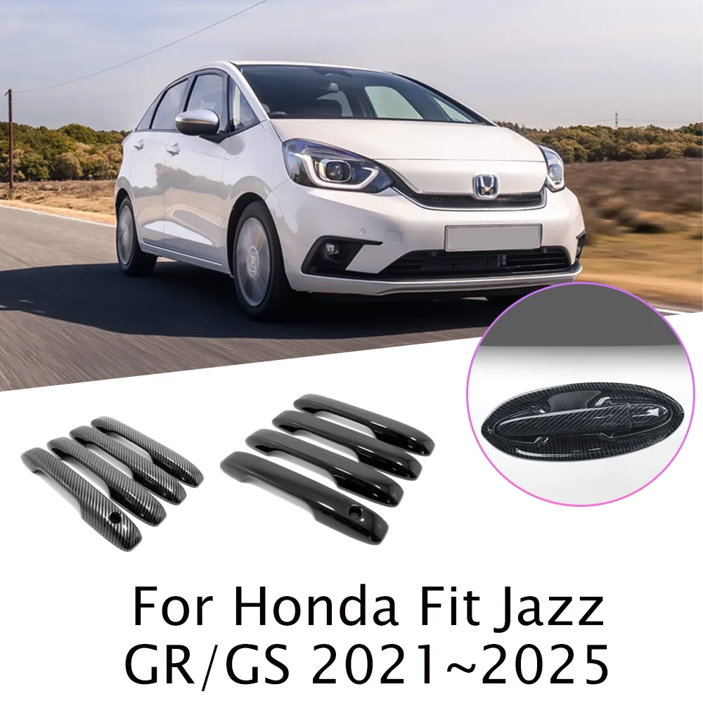 

Для Honda Fit Jazz GR GS 2021 ~ 2025 2022 2023 2024 автомобильная внешняя дверная ручка крышка дверная чаша защитные наклейки декоративные аксессуары