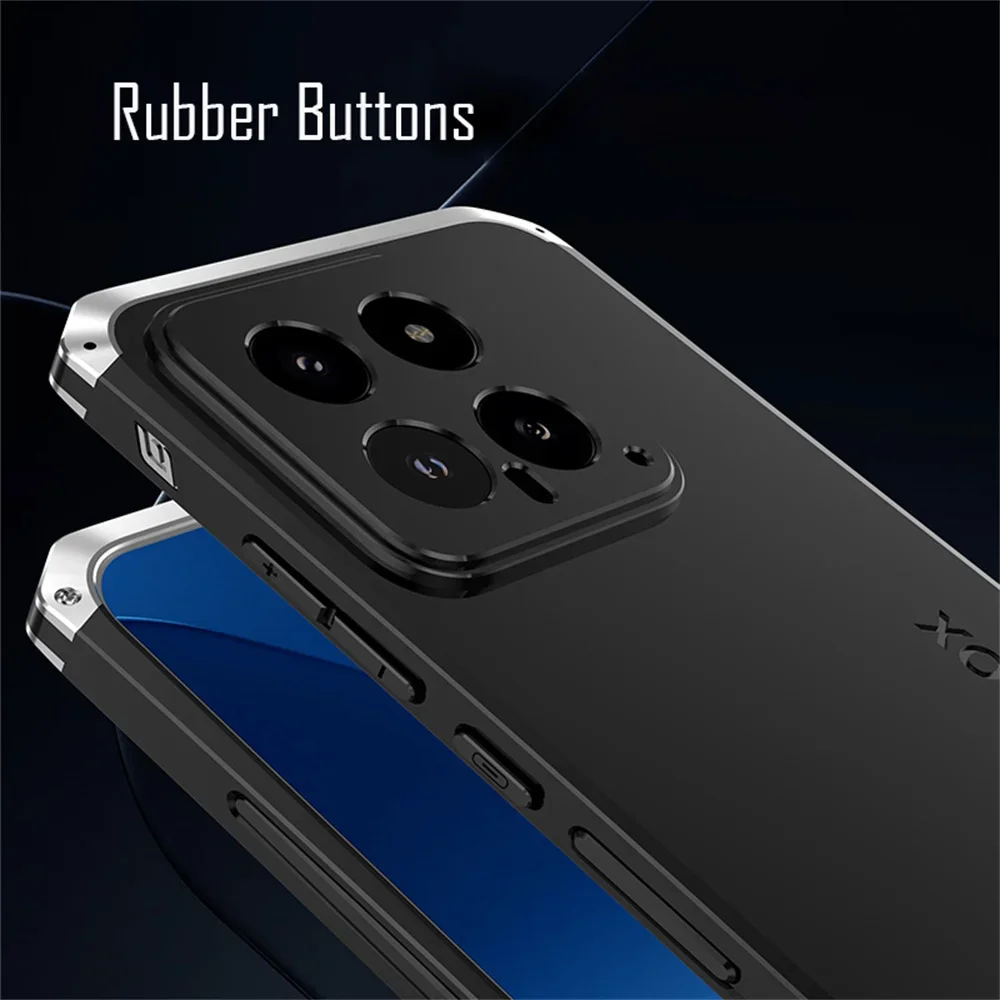 Luxury Aluminum Frame Metal Armor Case For Xiaomi 14 Case Shockproof Hard Cover Funda For Xiaomi 14 Pro Case Coque