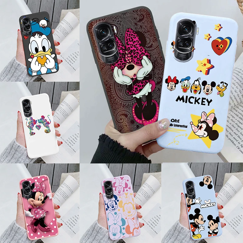 Cute Cartoon Cover For Honor 90 Lite Phone Case Couple Donald Daisy?Mickey Minnie TPU Soft Funda For Honor90 Lite 6.7