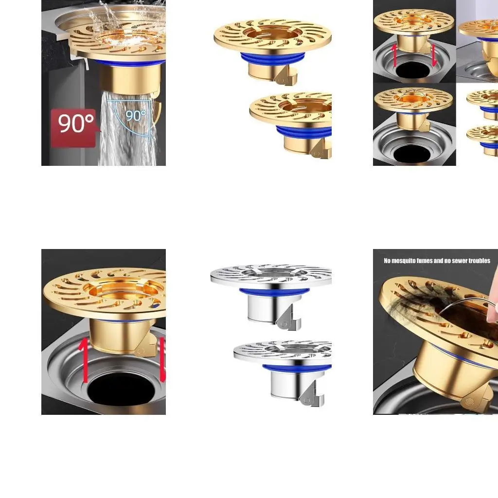 652F 2pcs مضادات الحوافز مصفاة النحاس النحاسية تصريف نزيف مضاد للاستحمام دش حوض الاستحمام تسرب الأرض