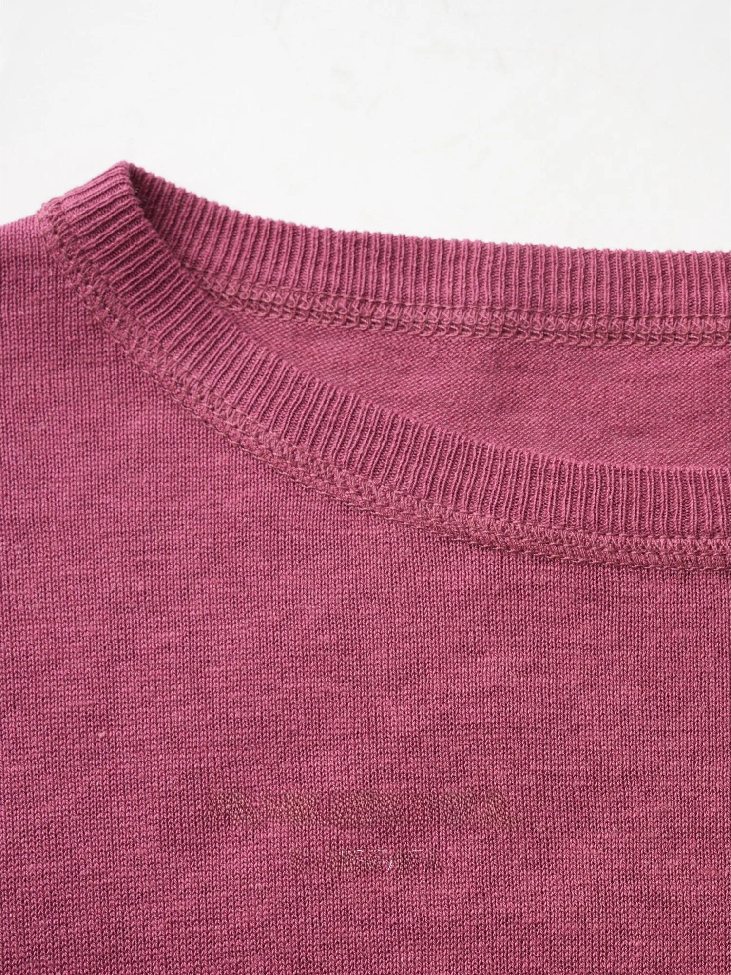 

Tfa Early Spring Wide Collar Silk Blend Long Sve T-irt 825FT57 Casual Commute Sle Loose Fit Pure Color Spring Wear