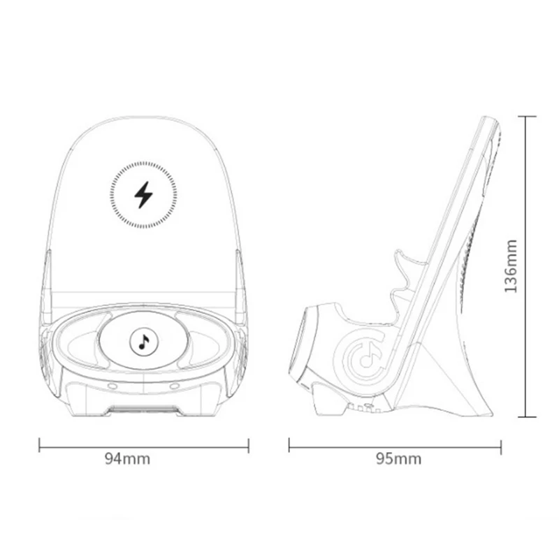 Chair Stand Magnetic Suction Mobile Phone Holder 15W Wireless Charger For Smart Phone With Cable Fast Charging