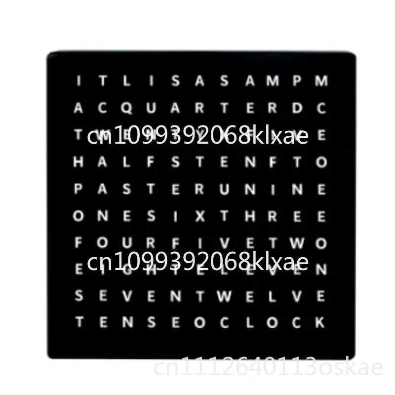 Office learning reading time timing light box Electronic light box, English clock LED alphabet