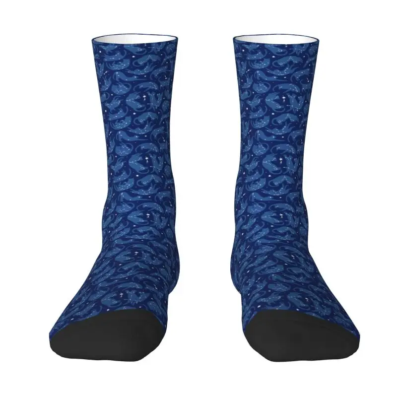 

Custom Zodiac Cats Pattern Men's Crew Socks Unisex Fashion 3D Print Dress Socks