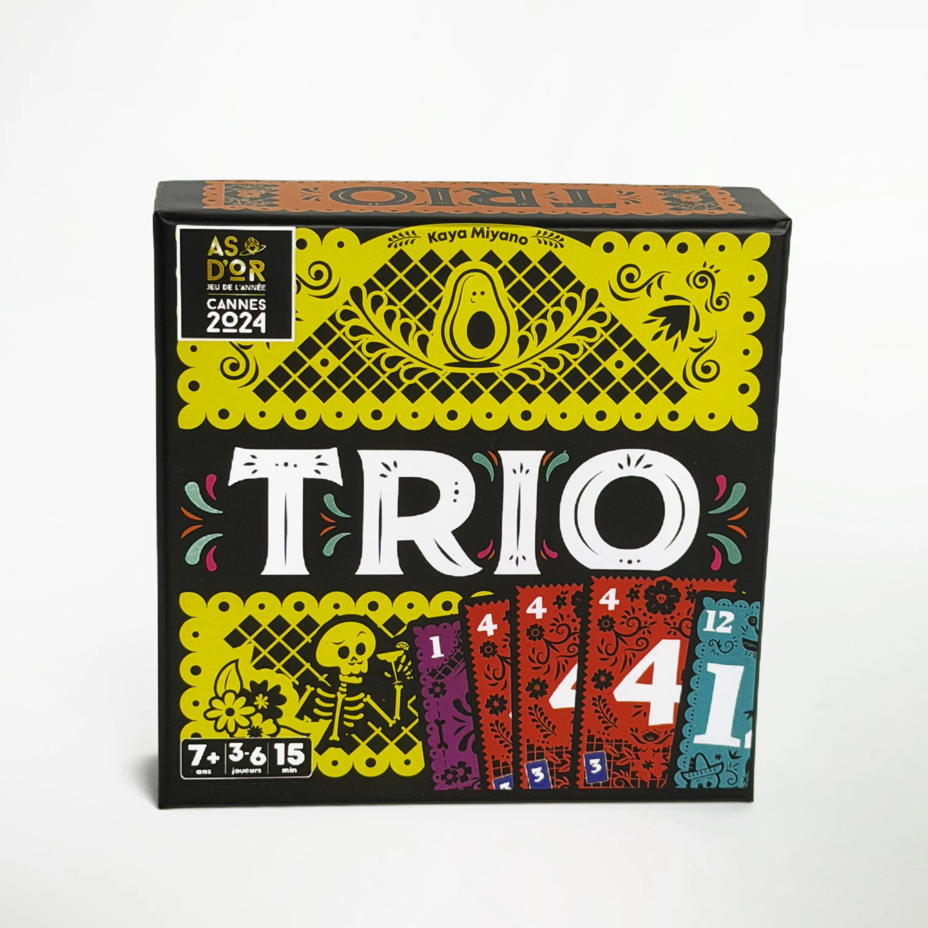 Board Game Trio French and English Version, Competitive Card Game, Memory and Stress Relief, Holiday Gift