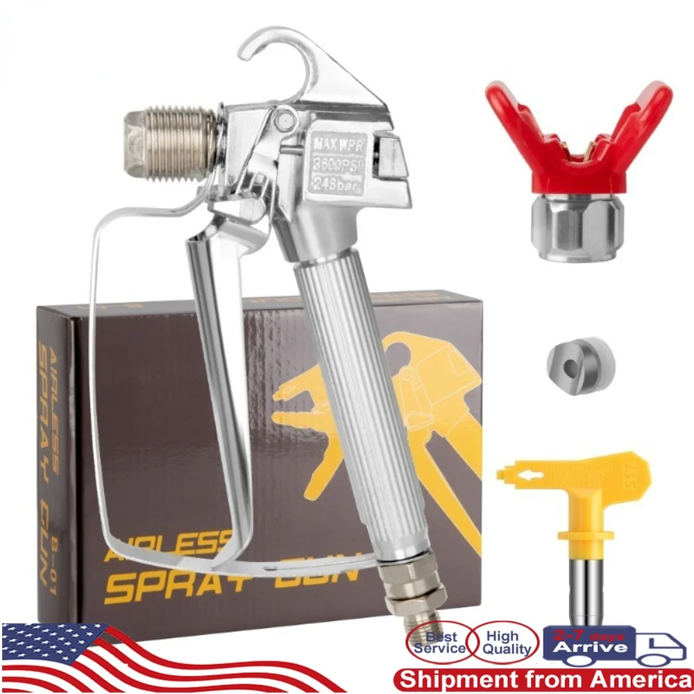 Tpaitlss Airless Paint Spray Gun 3600PSI High Pressure with 517 Tip and Nozzle Guard for TITAN Wanger Pump Sprayer