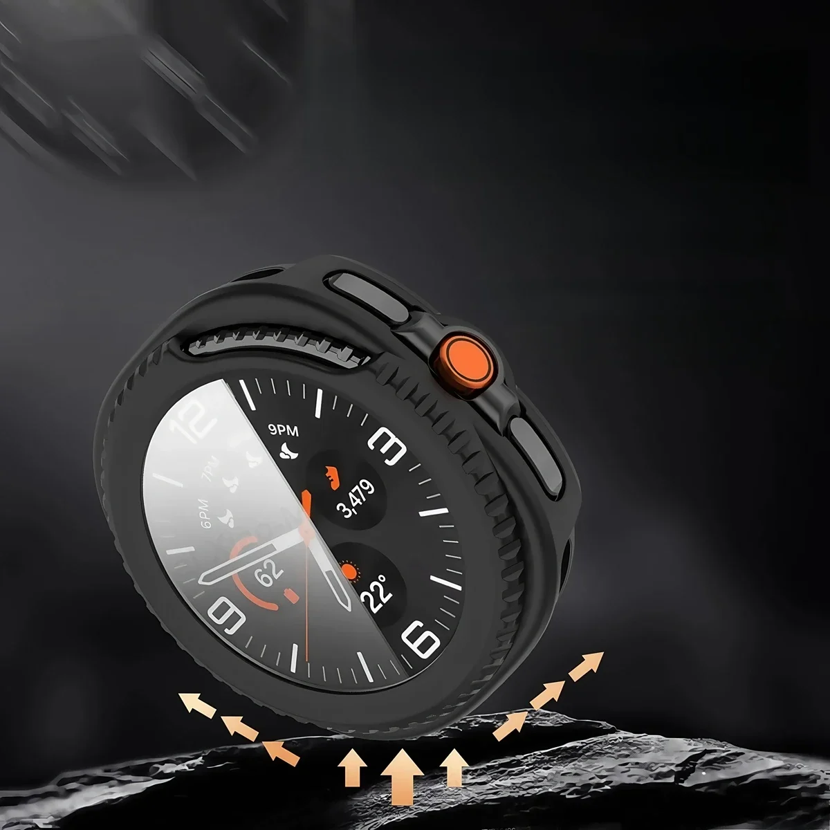 Vidro + capa para samsung galaxy watch 8 clássico 46mm 40mm 44mm protetor de vidro temperado para galaxy watch 8 ultra 47mm