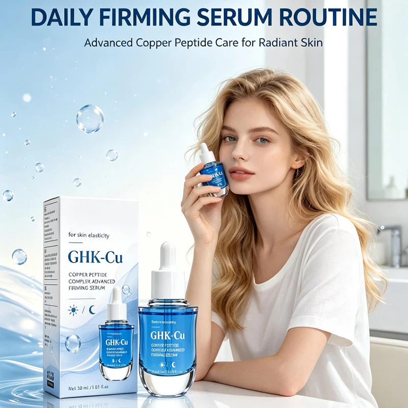 Ghk‑cu Copper Peptide Complex Firming Serum 30ml Skin Elasticity Repair Essence Hydrating Smoothing Nourishing Facial Serum