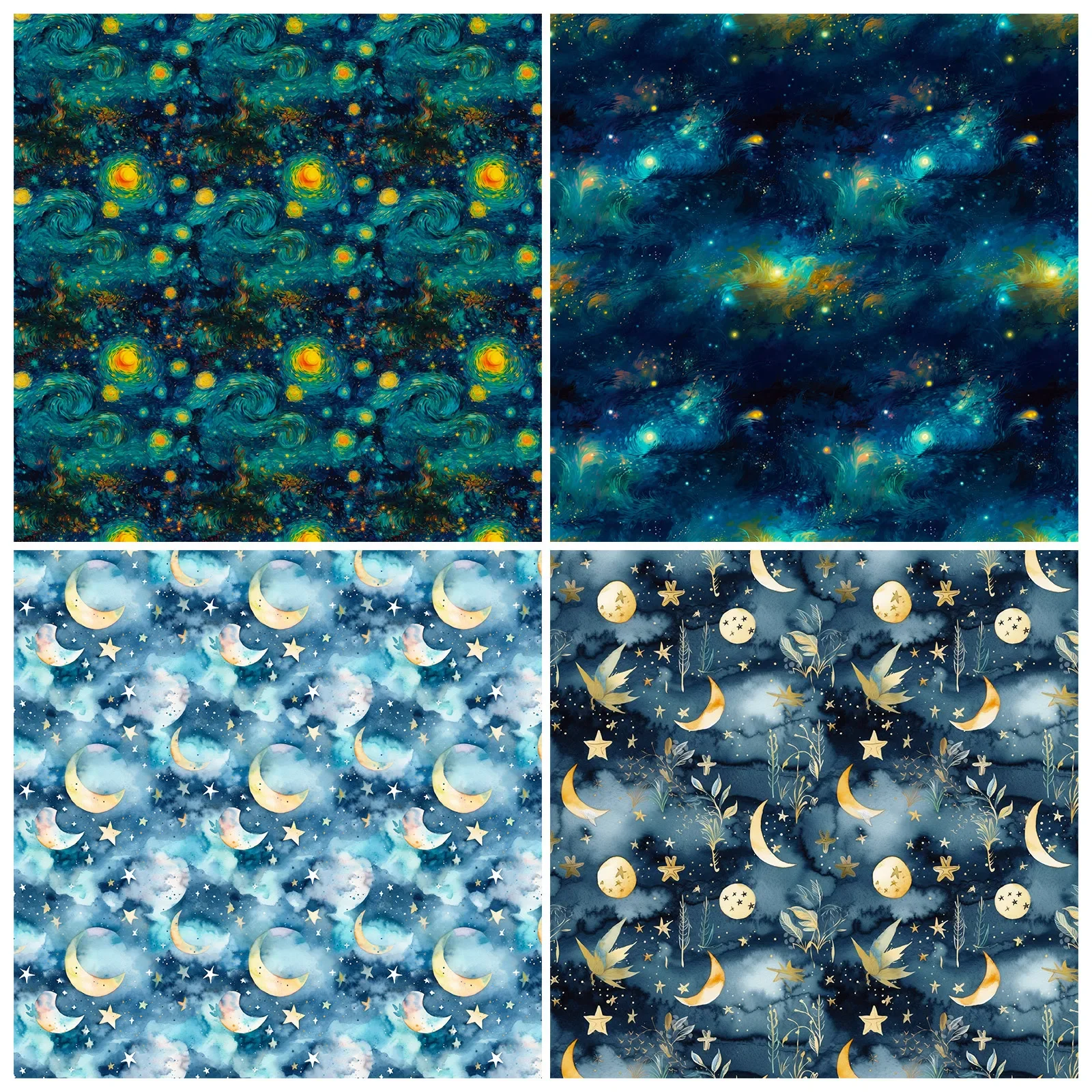 Hojas de papel de cielo estrellado azul, álbum de recortes, papel de Color, tarjeta de libro mayor DIY, Material de papel de fondo, 15x15cm, 12 unidades por paquete