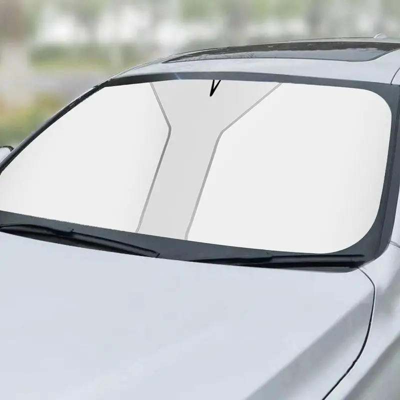 Windshield Sun Shade Foldable Anti UV Vehicle Window Sun Blocker Front Windshield Sun Visor For Keeping Car Cool Sun Blocker