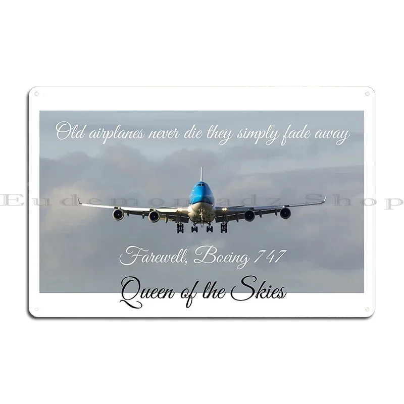 Old Airplanes Never Die They Simply Fade Away Metal Plaque Cinema Poster Pub Plates Retro Print Tin Sign Poster