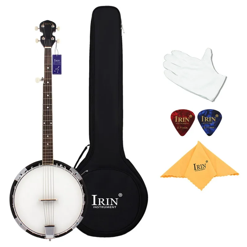 Banjo profesional de 5 cuerdas, guitarra Banjo de madera de arce Shabili con bolsa para tocar Banjos para niños y adultos, instrumento de cuerdas tradicional