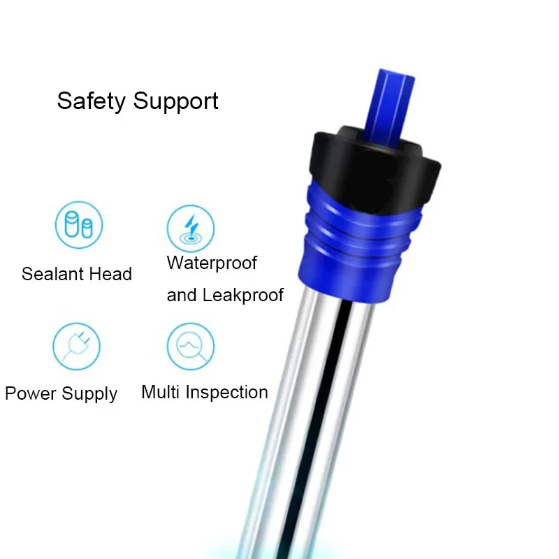 50W/100W/200W/300W/500W Stainless Steel Aquarium Heater Adjustable Submersible Thermostat heating rod 220-240V For Fish Tank