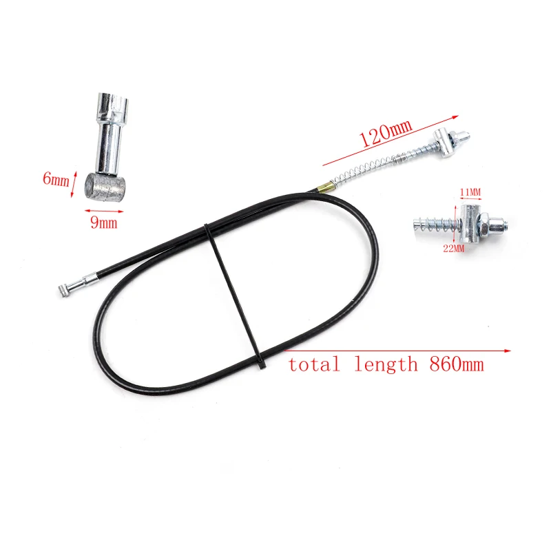 860/980/1200mm Brake Line Motorcycle Front Rear Brake Cable hickening Rear Wire Pull Wire  For Yamaha PW50 PY50 PW PY 50