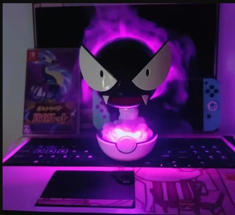Anime Gastly Luchtbevochtiger Pokemon Water Aanvullen Spray Desktop Luchtreiniger LED Lamp Decoraties Indoor Ambient Verstuiver Gift ﻿