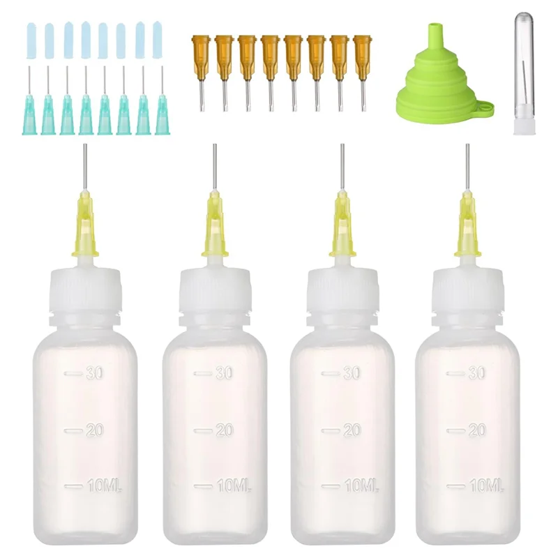 

AC23-30Ml бутылочка с игольчатым наконечником, бутылка с аппликатором, бутылка с аппликатором с прецизионным наконечником и воронкой для небольших проектов склеивания