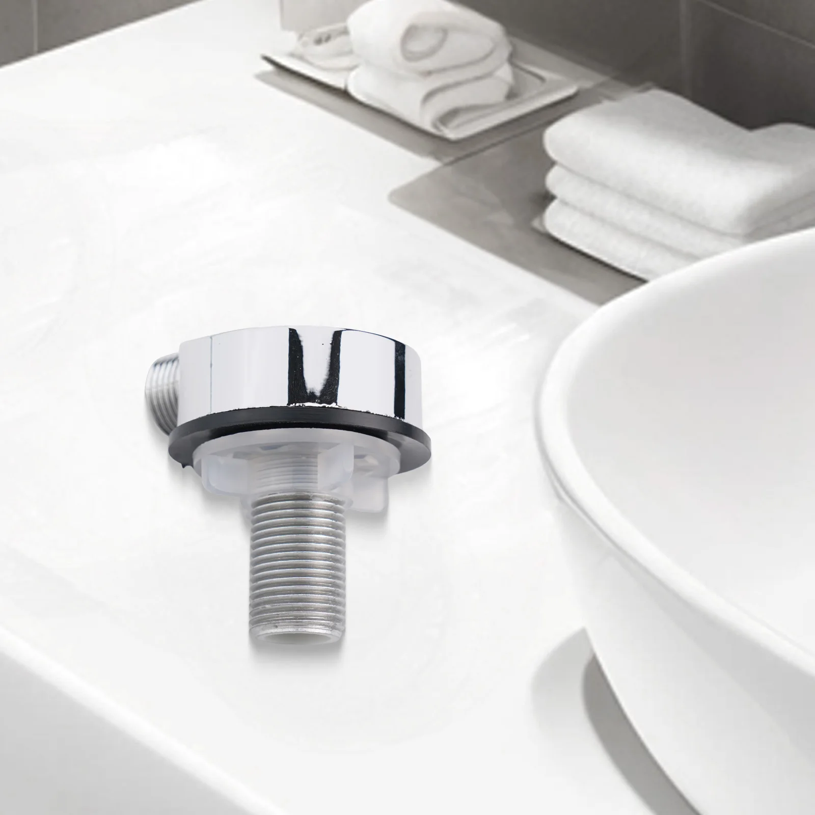 Round Valve Length Of Nipple Chrome Colour Hose Connector Easy Installation UK Standard Connection Compact And Space Saving