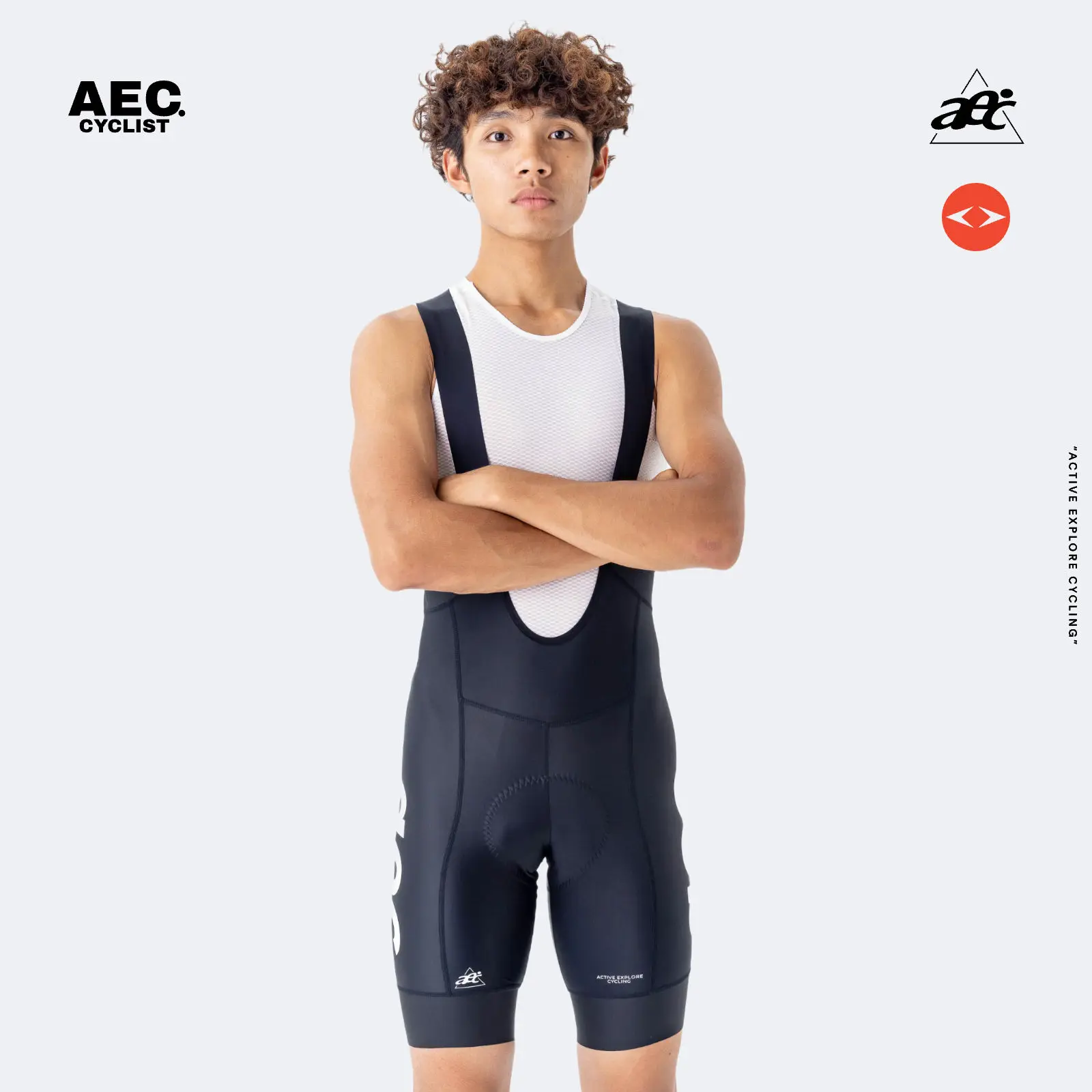 

AEC High Elastic Suspender Bicycle Bib Shorts For Men 7hours Padded Ridding Bibs Tight MTB Clothing Chi Ran Series