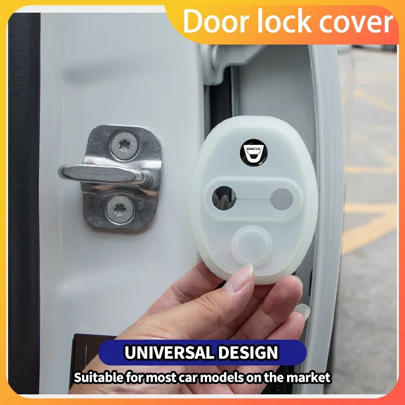 

4PCS Car Door Lock Cover Case Accessories For Dacia Duster Logan Sandero 2 Mcv Sandero MK Cilo Stepway Dokker Car Goods