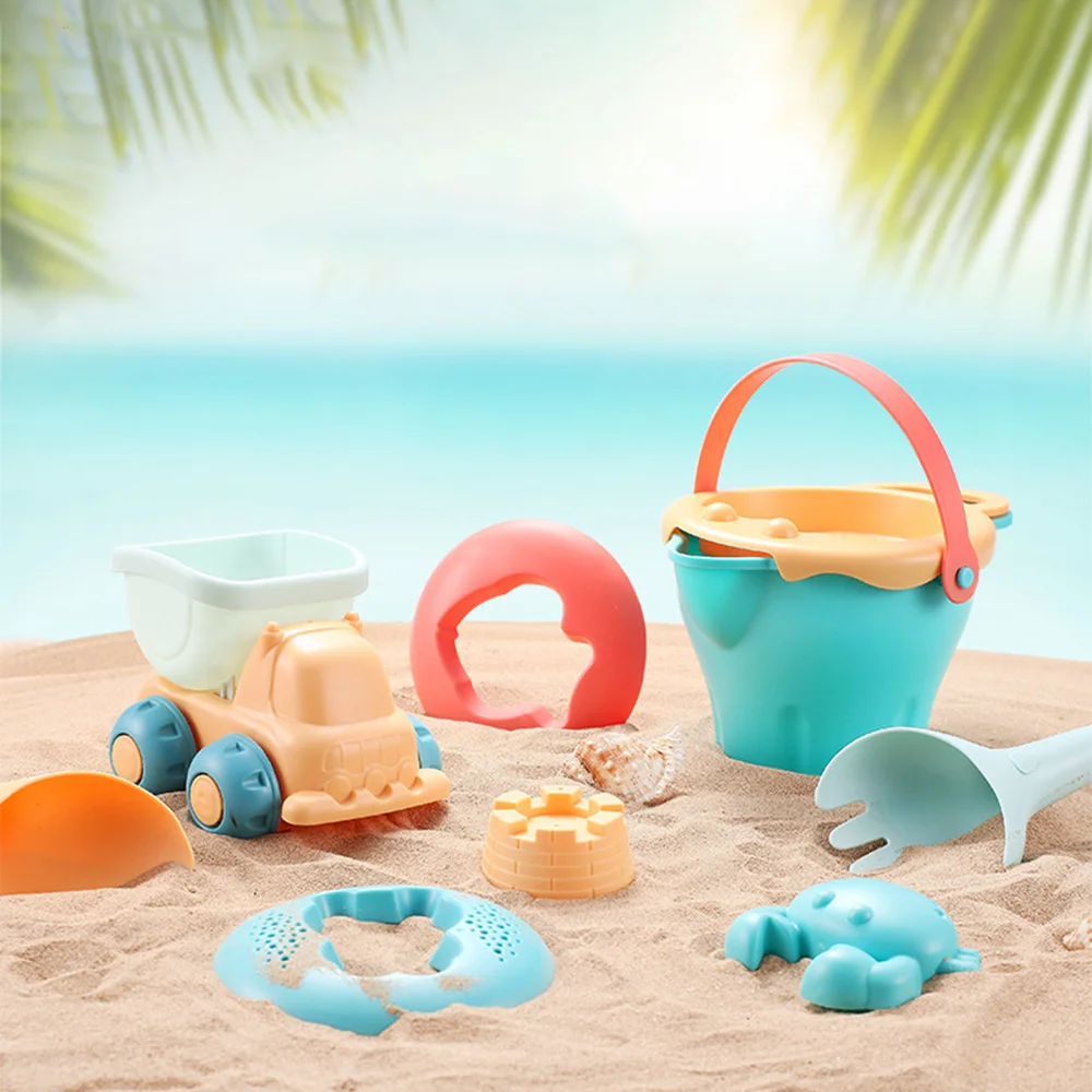 ชุดของเล่นทรายชายหาด ชุดเครื่องมือพลั่วชายหาดสำหรับเด็กวัยหัดเดิน เด็กเล่นกลางแจ้ง
