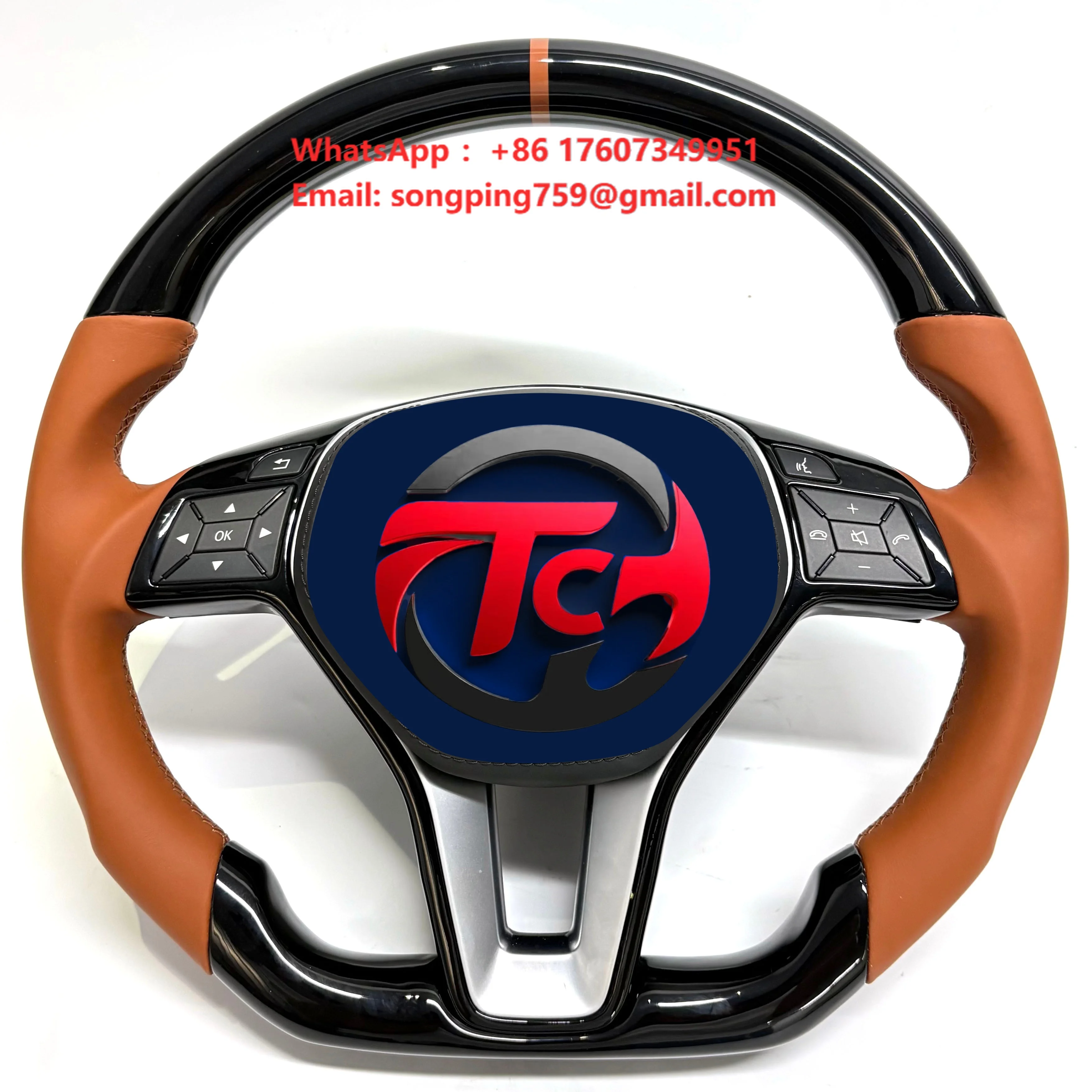 LED RPM Carbon Fiber Steering Wheel for Mercedes Benz AMG W204 W205 W212 W213 Racing Interior Style Upgrade