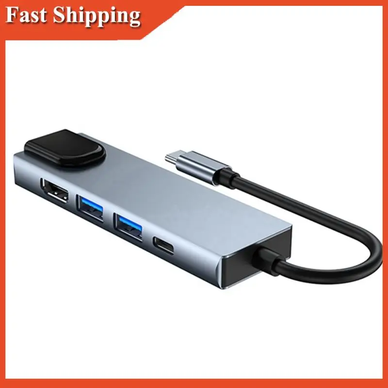 

Efficient Type C Multiport Hub: 5-In-1 USB C To -Compatible 4K, RJ45, USB 3.0 Docking Station For Laptops