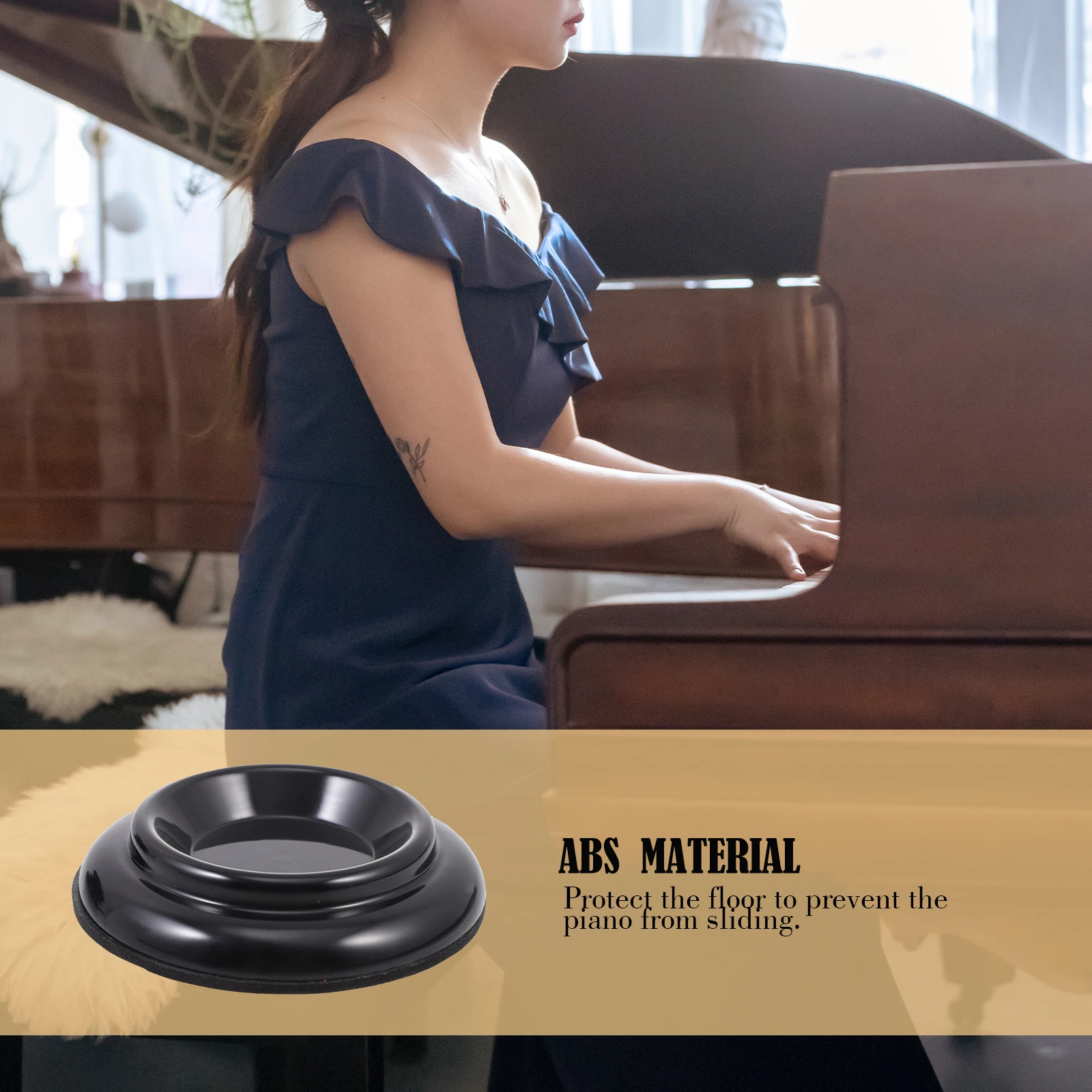 

4 Pcs Piano Foot Pads Non Slip Floor Protectors Abs Mats Grand Piano Legs Furniture Anti Slip Sound Insulation Skid Resistance