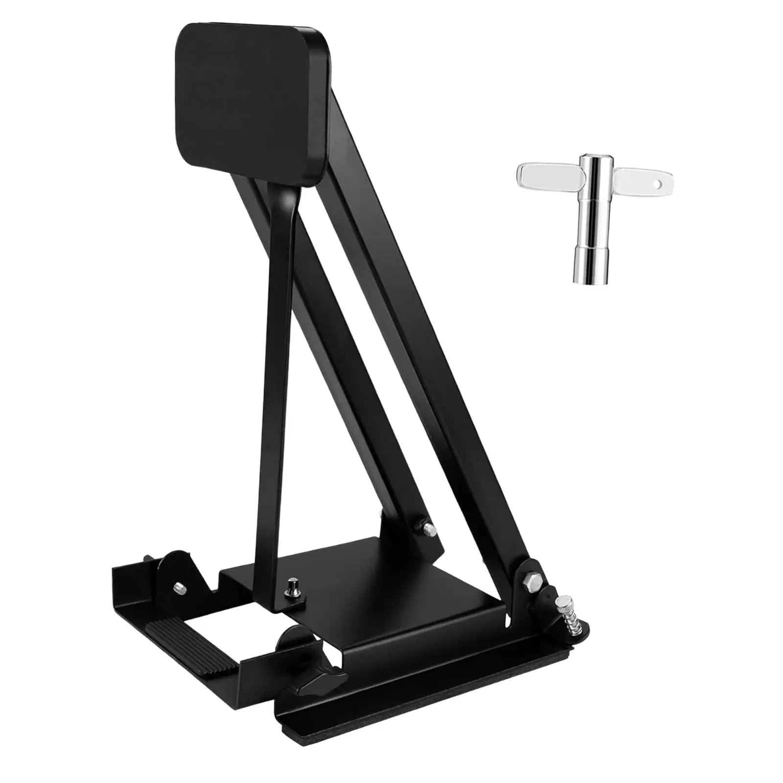 

Bass Pedal Practice Pad Foldable High Density Rubber Easy to Install Convenience Silent Drum Pedal Connection Percussion Parts