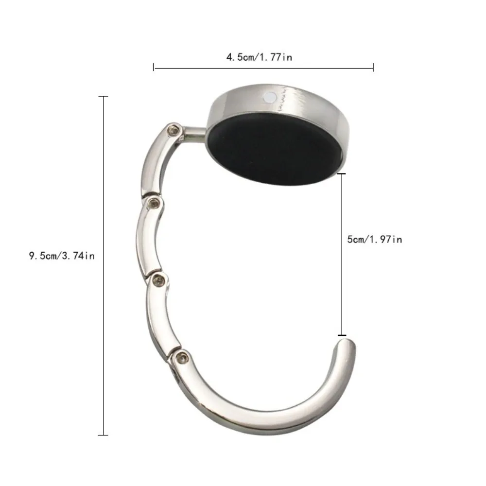 NEW Foldable Round Handbag Hook Marble Pattern Portable Briefcase Hanger Durable Creative Desk Hanging Rack for Table