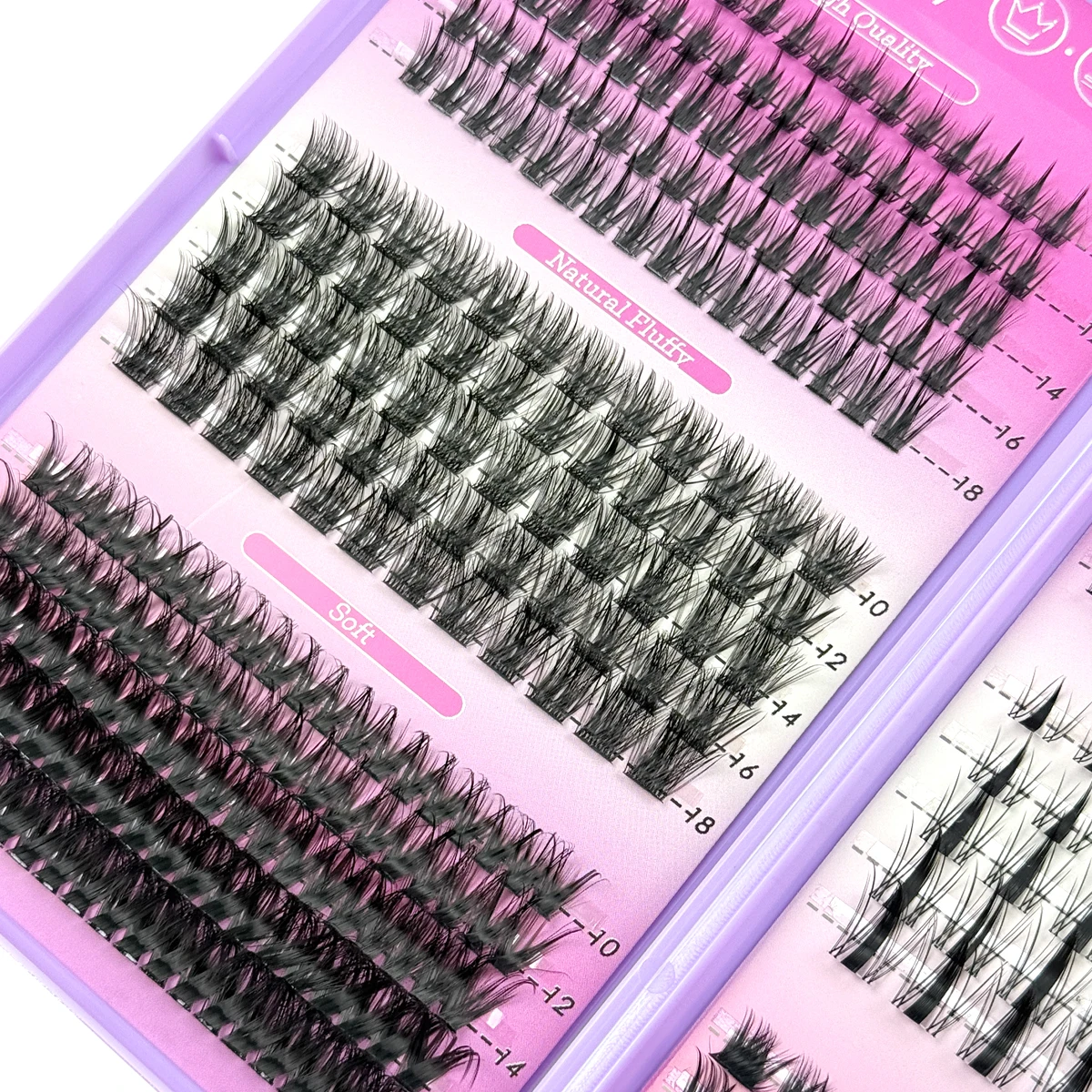 Neue 32-reihige 512-Cluster-Mix-Wimpern, natürlicher Manga-Look, DIY-Wimpernverlängerung, wiederverwendbare natürliche Wimpern – Detail 24