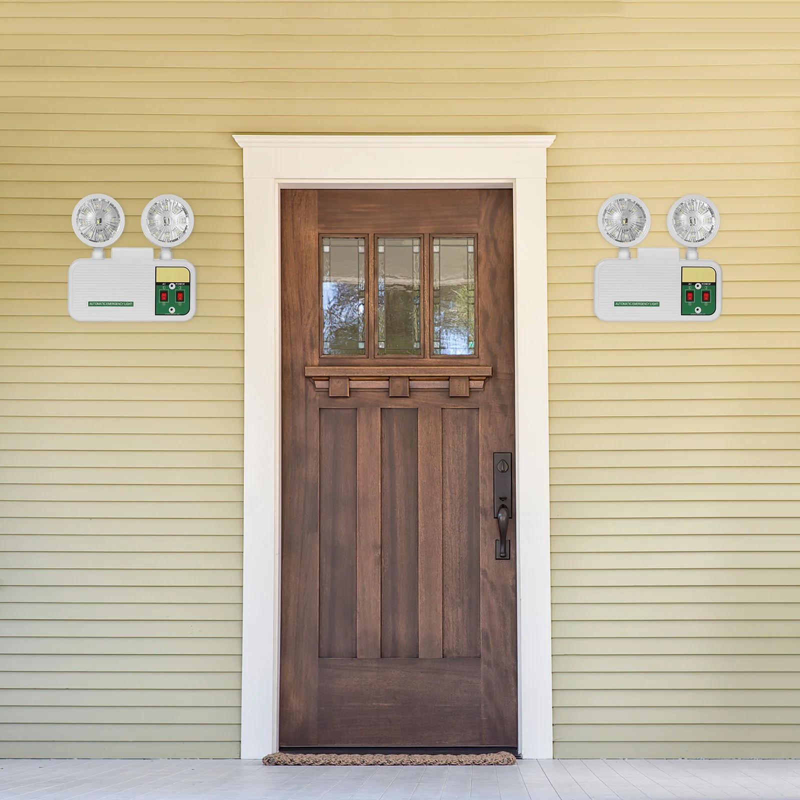 Noite da escada do corte de energia das luzes de emergência para a casa da falha