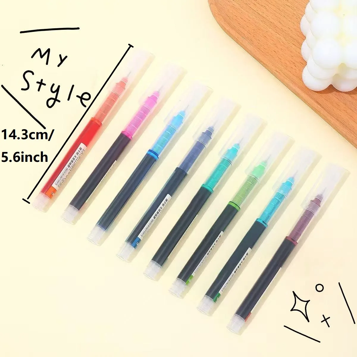 مجموعة أقلام جل سائلة مستقيمة مكونة من 13 لونًا - حبر نابض بالحياة لأجهزة الكمبيوتر المحمولة الطلابية والحرف اليدوية والمشروعات الفنية #6