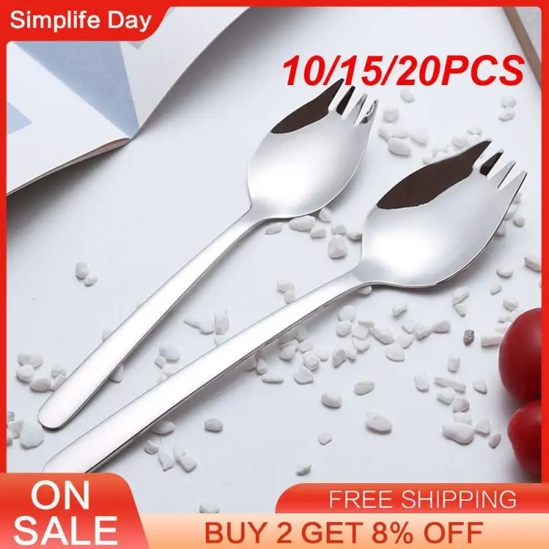 

10/15/20PCS Fork Spoon Food Grade Not Easily Deformed One-piece Polishing Multi-function Mirror Security Tableware Handmade