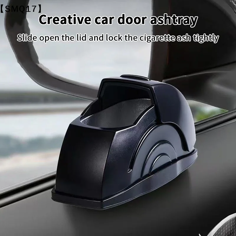 Car Ashtray Door Mounted Smokeless Ash Tray With Lid Portable Auto Truck Trash Bin Garbage Can Stainless Liner Accessory【SMQ】 - view 3
