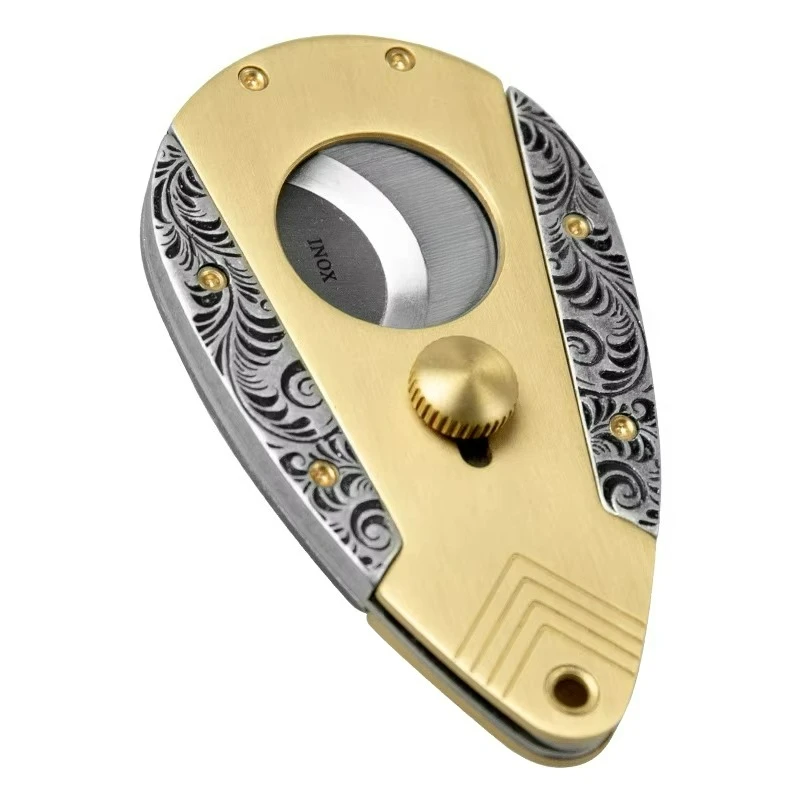 Tagliasigari Accessori per sigari Tagliasigari portatile da viaggio per sigari in acciaio inossidabile