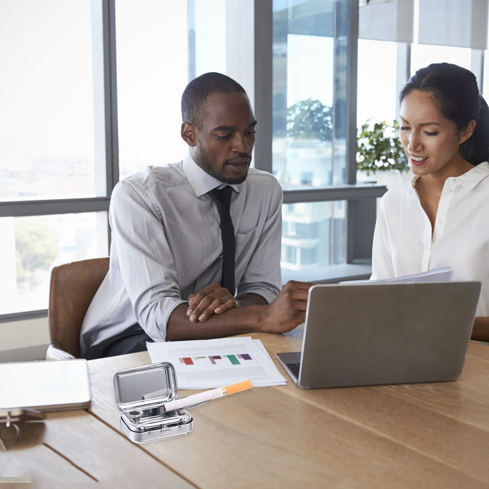 

Ash Case Tray Container Holder Indoor Ashtray Stainless Steel Home Metal Outdoor outside