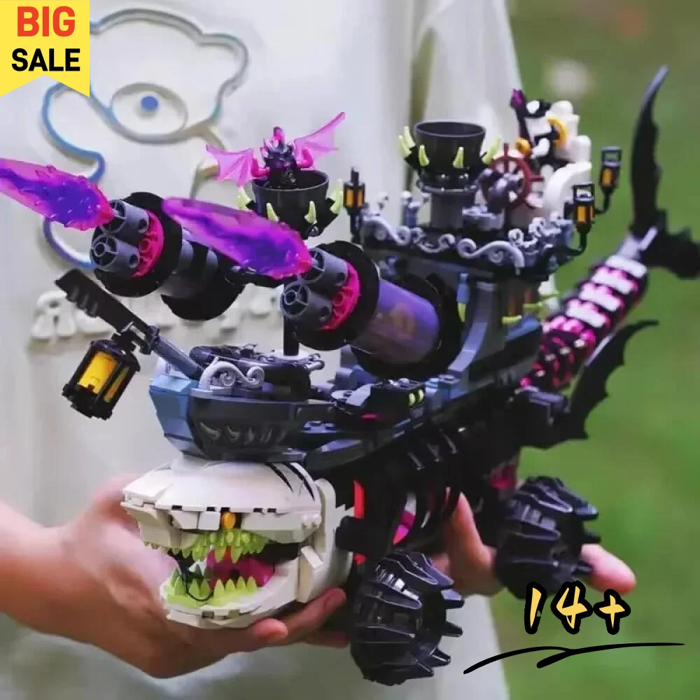 hot-fantasy-series-nightmare-shark-boat-71469-building-blocks-and-character-building-blocks-christmas-s-gift-puzzle-model