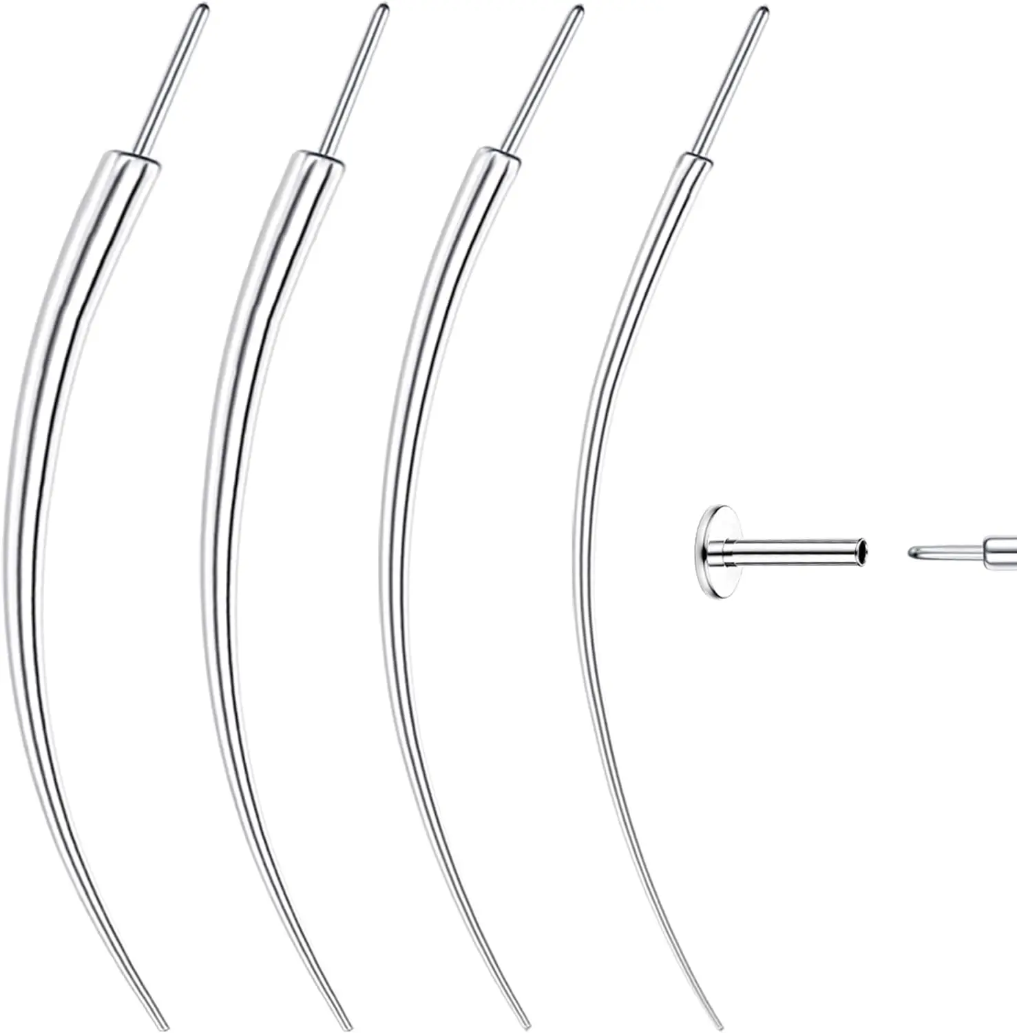 

Body Piercing Taper Tool Kit - 14G-20G Stainless Steel Flat Back Earring Applicator for Ear Nose Lip