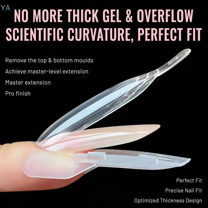 SASA240Pcs Rocket Sandwich Nail Forms With Quick Fix Design And Accurate Marks Perfect For Home DIY Nail Art And Salon Use