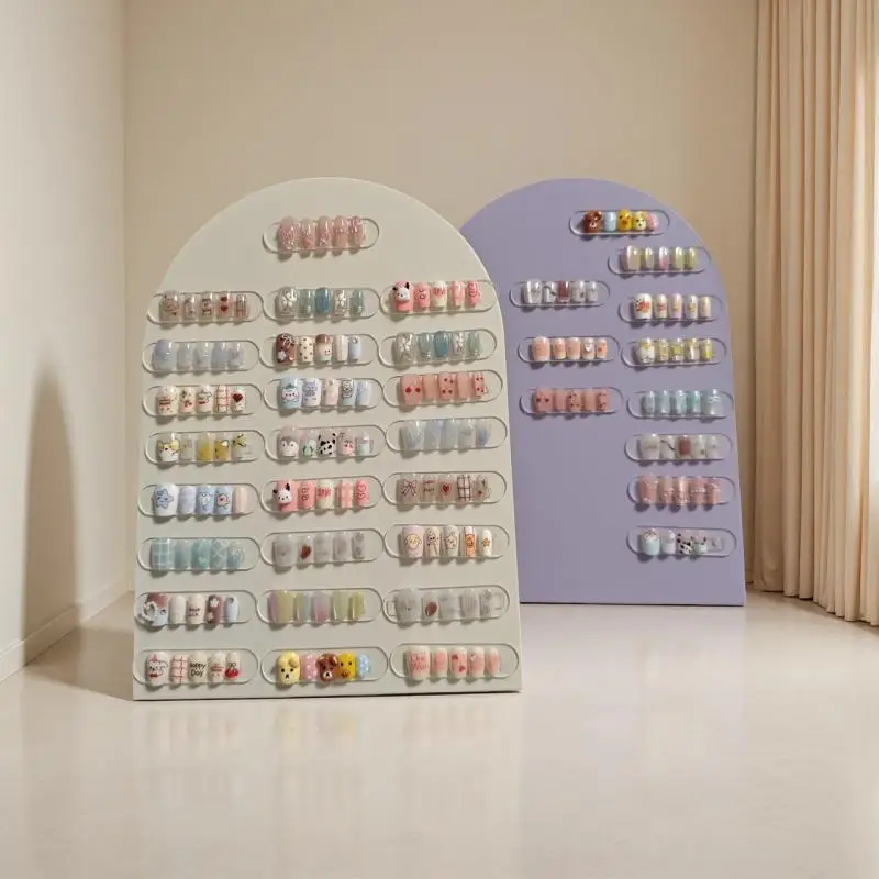 New Premium Acrylic Nail Color Plate Magnet Nail Tips Display Board Comparison Color Card With Number Stickers For Nail Salon