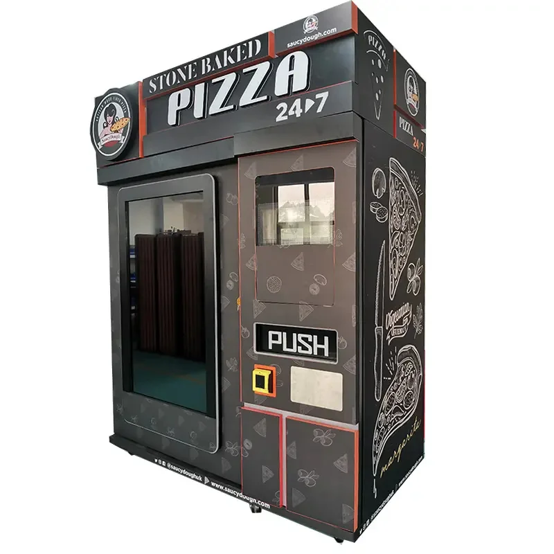 Hot Touch Screen Automatic Pizza Vending Machine Self-Service Smart 24-Hour Fresh Fast Food Vending Machine For Sale