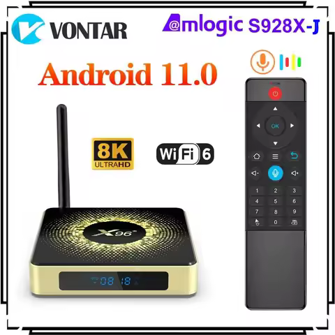 Amlogic S928X-J TV Box Android 11 X96 X10 Set Top Box Support Dolby 8K Media Player Android 11.0 Wifi6 1000M DDR4 4G32G 8G64G