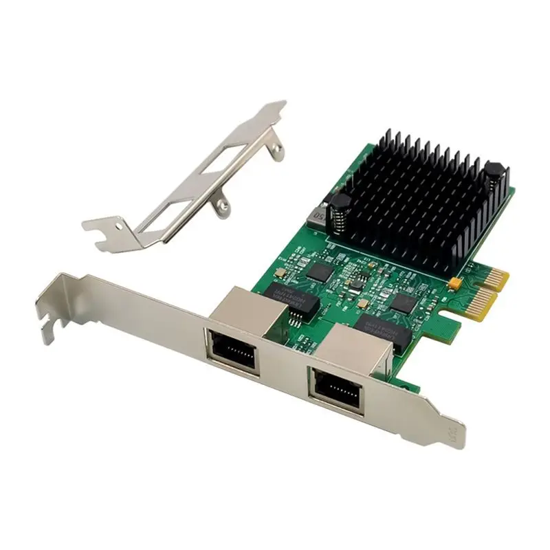 

A01E-1 Piece PCI-E X1 2.5G Gigabit Server Network Card RTL8125B Dual-Port Ethernet Network Card Desktop Server Network Card Gree