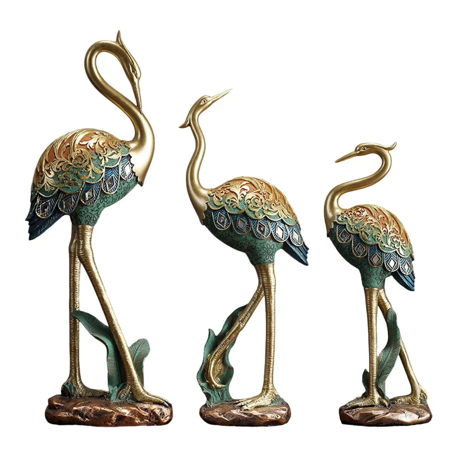 

Crane Ornament Traditional Chinese Art Piece for Home Farmhouse Office